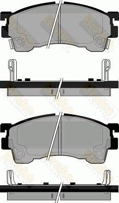 BRAKE ENGINEERING Комплект тормозных колодок, дисковый тормоз PA768